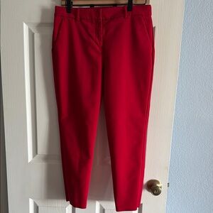 Vibrant Red Cropped Pants